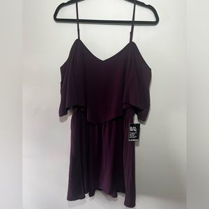 NWT Express plum, on or off shoulder summer dress, M